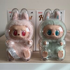 Pop Mart Have A Seat Labubu Dada Ququ Vinyl Face Plush Pendant Popmart